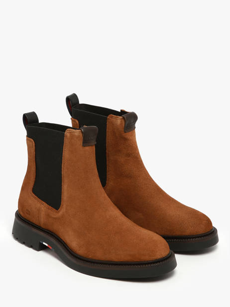 Chelsea Boots In Leather Tommy hilfiger Brown men 5592GVQ other view 1
