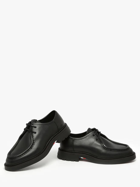 Derby Shoes In Leather Tommy hilfiger Black men 5588BDS other view 2