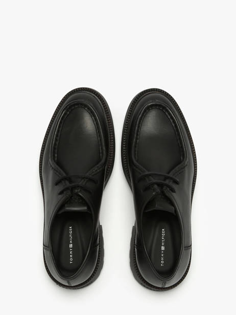Derby Shoes In Leather Tommy hilfiger Black men 5588BDS other view 3