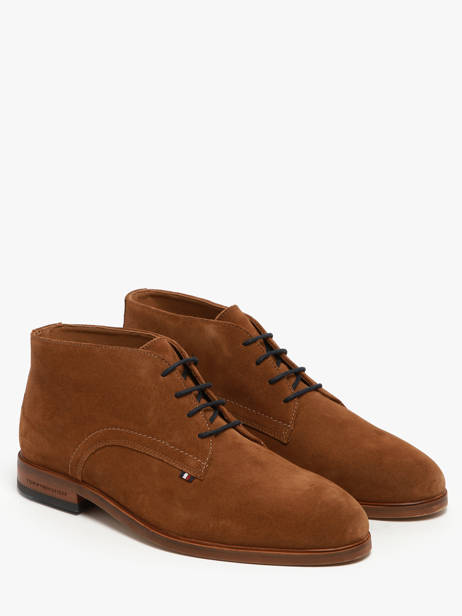 Ankle Formal Shoes In Leather Tommy hilfiger Brown men 5726GVQ other view 1