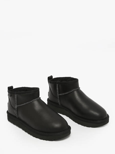 Boots In Leather Ugg Black women 1163490 other view 1