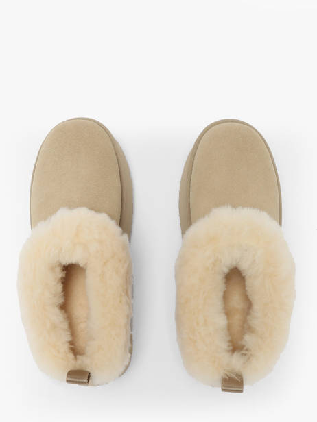 Platform Boots In Leather Ugg Beige women 1171393 other view 3