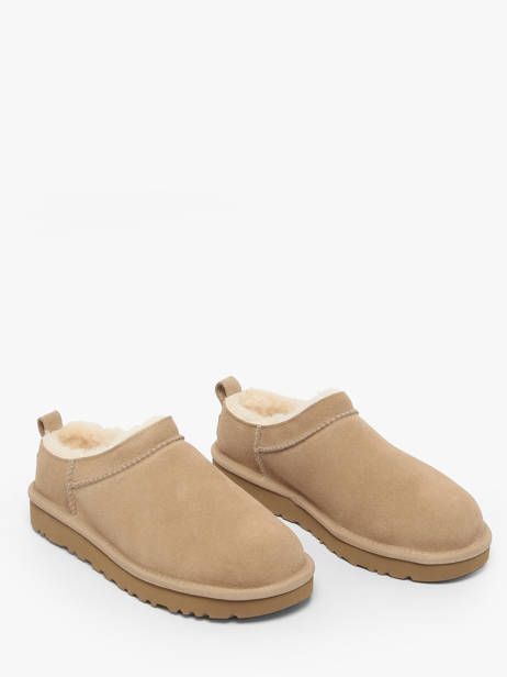 Slippers In Leather Ugg Beige women 1173891 other view 1