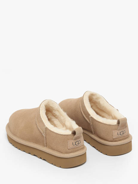 Slippers In Leather Ugg Beige women 1173891 other view 2