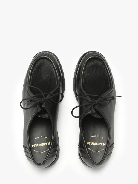 Derby Shoes In Leather Kleman Black women PADRINI other view 3