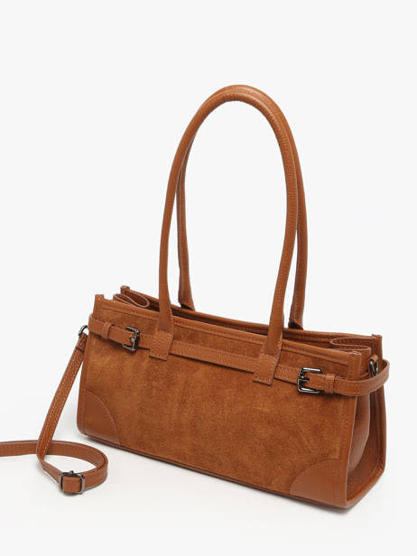 Shoulder Bag Velvet Caviar Leather Milano Brown velvet caviar VC25062 other view 2