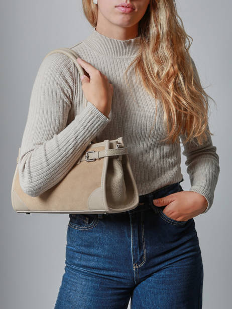 Sac Porté épaule Velvet Caviar Cuir Milano Beige velvet caviar VC25062 vue secondaire 1