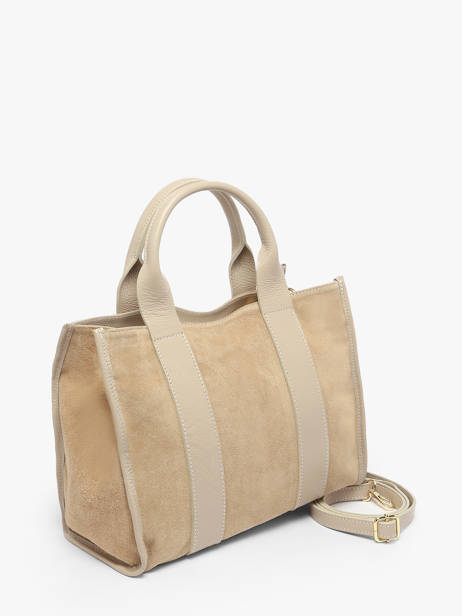 Satchel Velvet Caviar Leather Milano Beige velvet caviar VC25063 other view 2