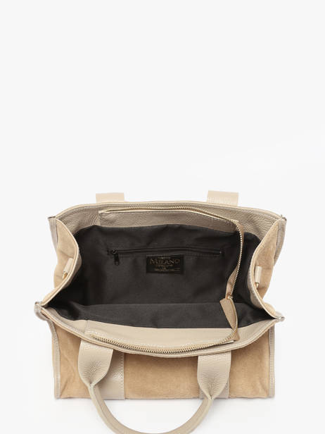 Satchel Velvet Caviar Leather Milano Beige velvet caviar VC25063 other view 3