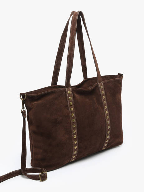 Shoulder Bag Velvet Milano Brown velvet VE24113 other view 2