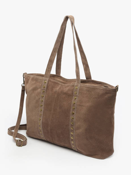 Shoulder Bag Velvet Leather Milano Beige velvet VE24113 other view 2