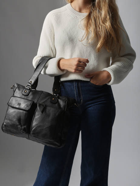 Sac Porté épaule Heritage Cuir Biba Noir heritage KEO2L vue secondaire 1