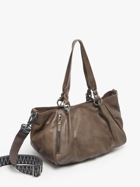 Shoulder Bag Vintage Leather Mila louise Brown vintage 3826C other view 2