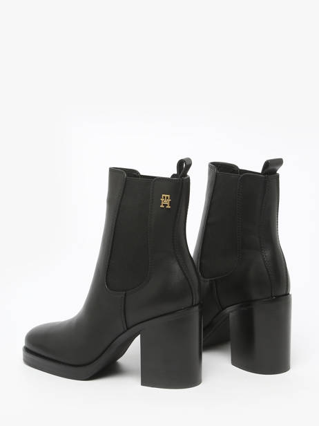 Heeled Boots In Leather Tommy hilfiger Black women 8844BDS other view 2