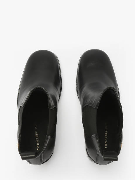 Heeled Boots In Leather Tommy hilfiger Black women 8844BDS other view 3
