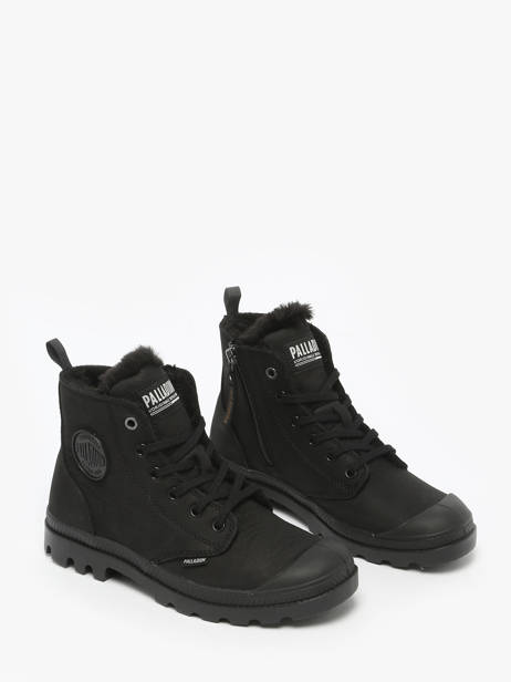 Bottines Pampa Hi Zip Wl En Cuir Palladium Noir accessoires 95982010 vue secondaire 2