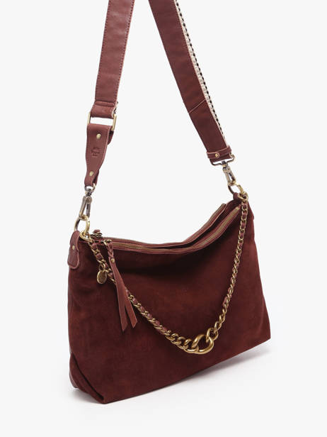 Sac Bandoulière Vintage Cuir Mila louise Marron vintage 3822VC vue secondaire 1