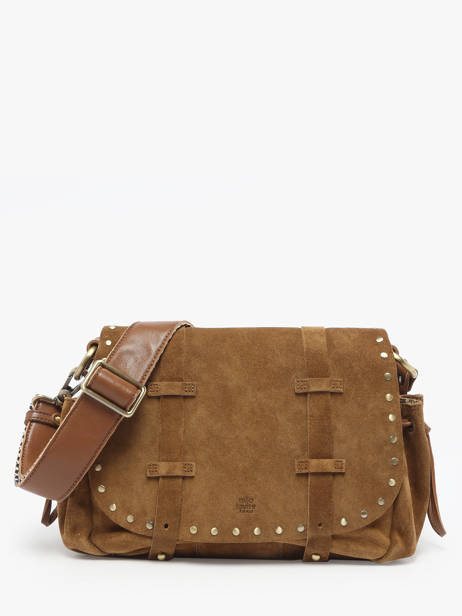Sac Bandoulière Vintage Cuir Mila louise Marron vintage 3861VC