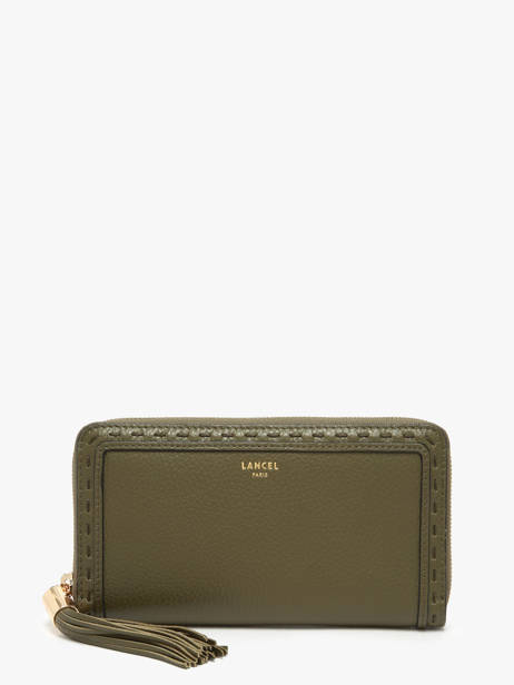 Leather Wallet Premier Flirt Lancel Green premier flirt A10111