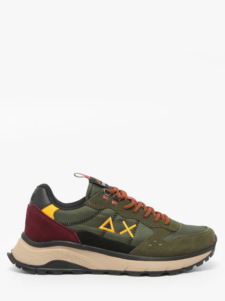 Boots In Leather Sun68 Green men Z4513074