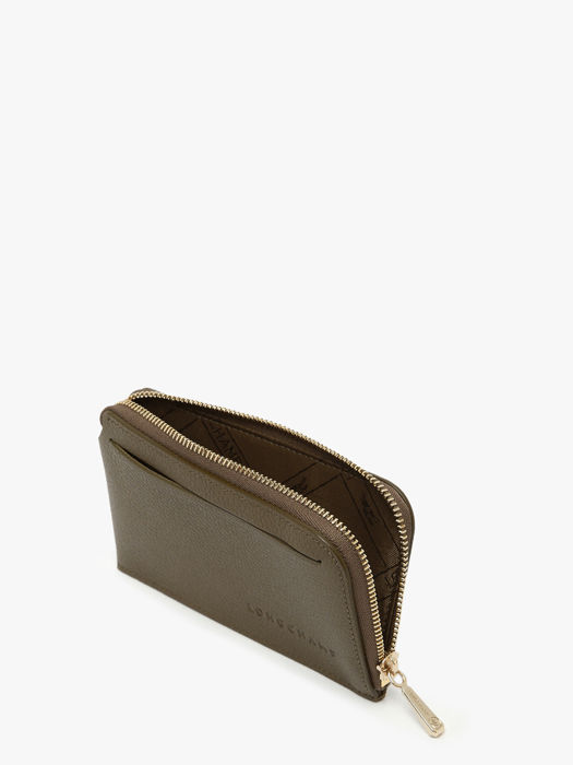 Longchamp Le foulonné Bill case / card case Green