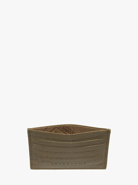Longchamp Longchamp pocket croco Bill case / card case Green