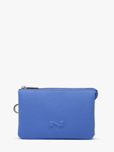 2-compartment Leather Pouch Nathan baume Blue original n 283N