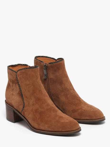 Heeled Boots Tiglon In Leather Mam'zelle Brown women CSIUY48 other view 2