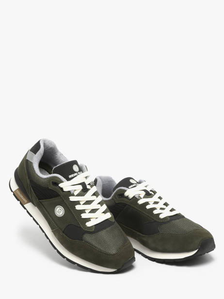 Sneakers In Leather Serge blanco Green men CHA2360P other view 2