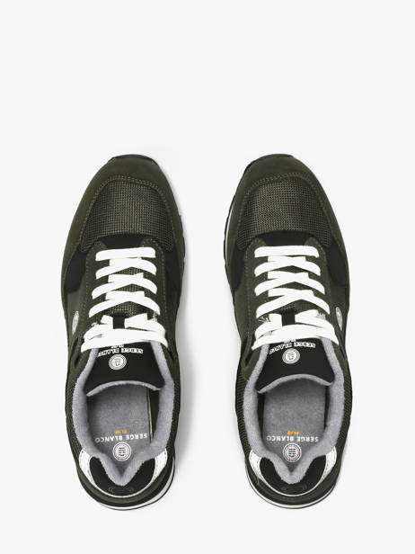 Sneakers In Leather Serge blanco Green men CHA2360P other view 3