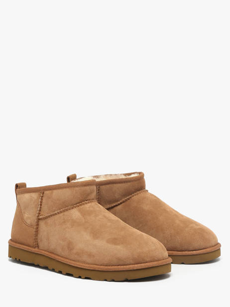 Leather Classic Ultra Mini Boots Ugg Brown men 1137391 other view 1