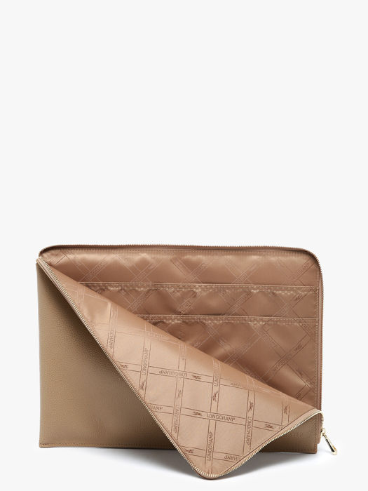 Longchamp Le foulonné Etui passeport Marron