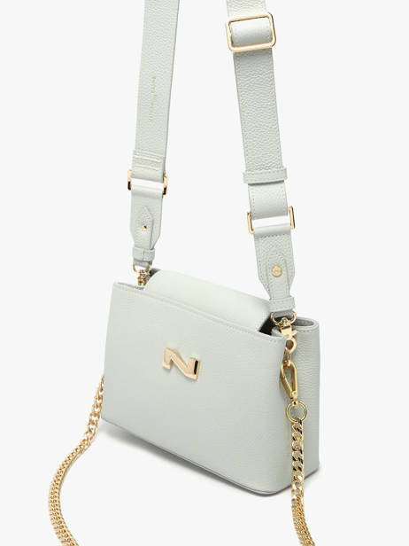 Leather Poppy Crossbody Bag Nathan baume Blue eden 2 other view 2