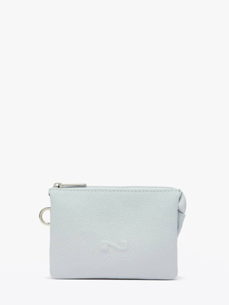 2-compartment  Coin Purse Leather Nathan baume Blue original n 302N