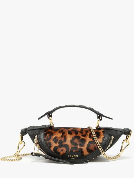 Sac Bandoulière Origami Cuir Lancel Noir origami A13750