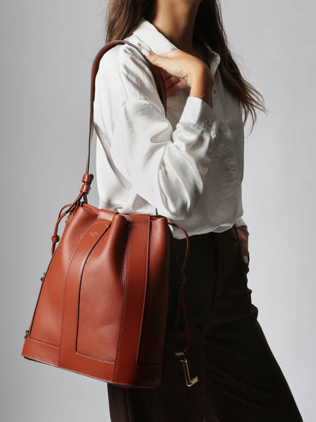Shoulder Bag Elles Leather Lancel Red elles A13980 other view 1