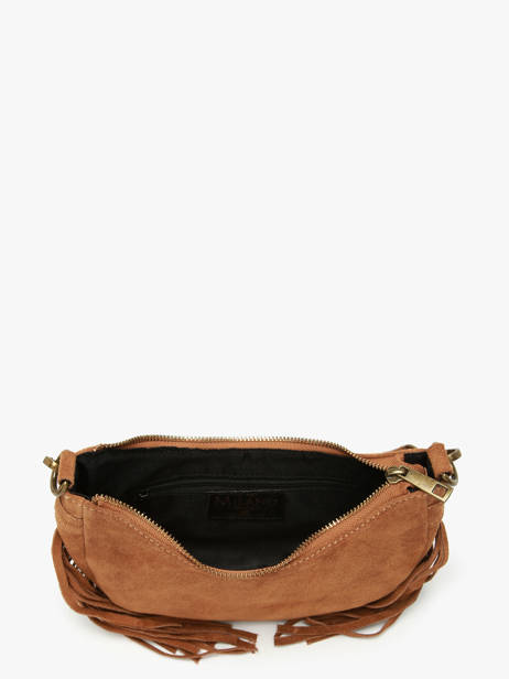 Shoulder Bag Velvet Milano Brown velvet VE25064 other view 2