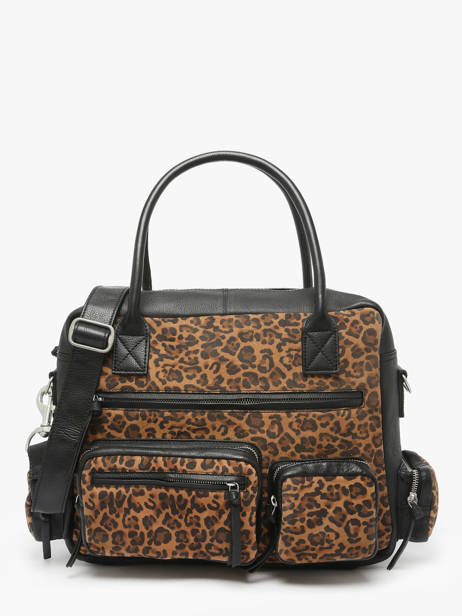 Handbag Leopard Leather Paul marius Black leopard DANDL90S