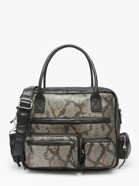 Handbag Python Leather Paul marius Black python DANDP90S