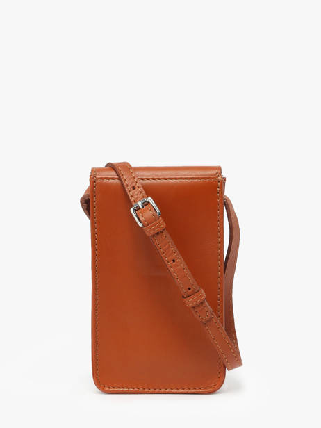 Leather Phone Bag Paul marius Brown vintage TELEPHON other view 3