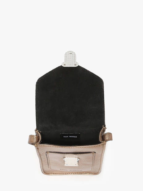 Leather Phone Bag Paul marius Gold vintage TELEPHON other view 3