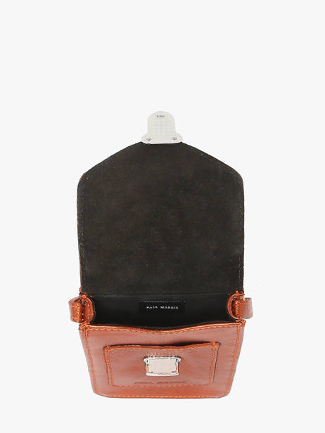 Leather Phone Bag Ginger Paul marius Brown ginger TELEPGIN other view 2