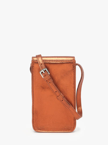 Leather Phone Bag Ginger Paul marius Brown ginger TELEPGIN other view 3