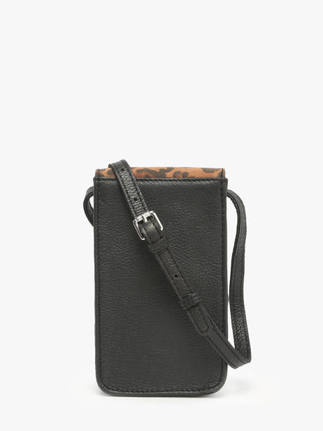 Leather Phone Bag Leopard Paul marius Black leopard TELEPLEO other view 3