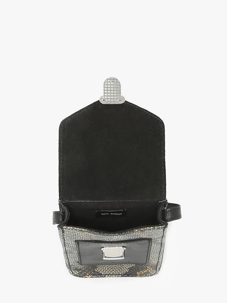 Leather Phone Bag Python Paul marius Black python TELEPPYT other view 2