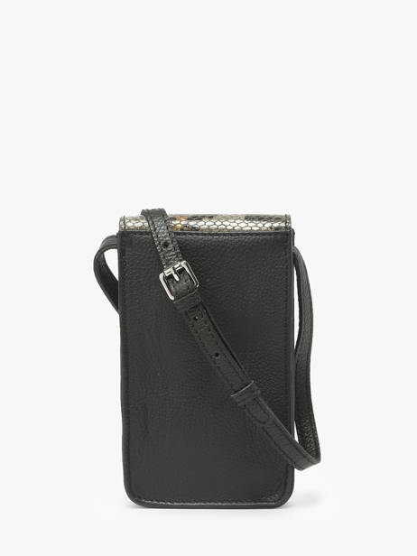 Leather Phone Bag Python Paul marius Black python TELEPPYT other view 3