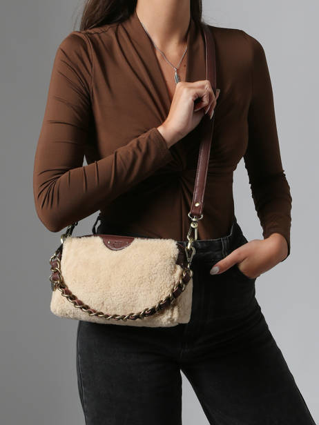 Sac Bandoulière Vintage Cuir Mila louise Marron vintage 23673TC vue secondaire 1