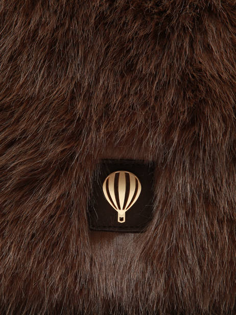Shoulder Bag Doudou Fur Le voyage en panier Brown doudou AHP262 other view 1