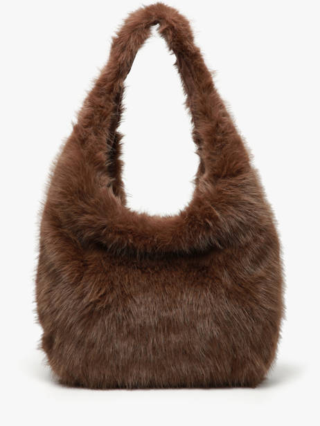 Shoulder Bag Doudou Fur Le voyage en panier Brown doudou AHP262 other view 3