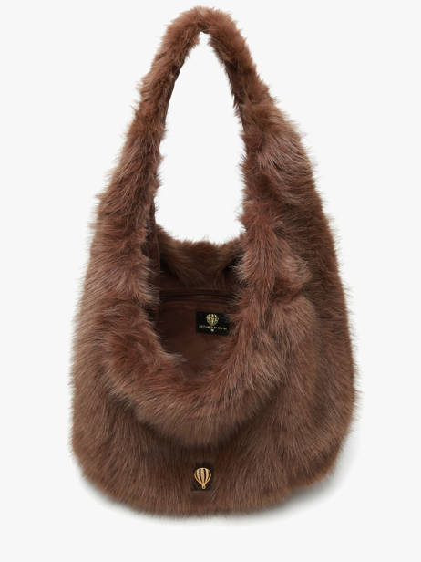 Shoulder Bag Doudou Fur Le voyage en panier Brown doudou AHP262 other view 2